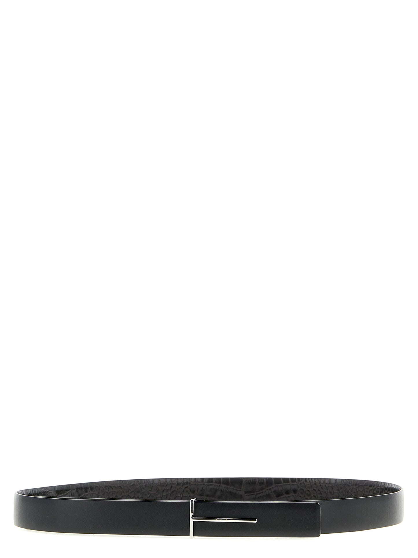 Belt by Tom Ford for men in python leather black, multicolor & print presents a artisanal silhouette from the Python Leather Belt collection, showcasing an artisanal design and refined craftsmanship for a artisanal look.