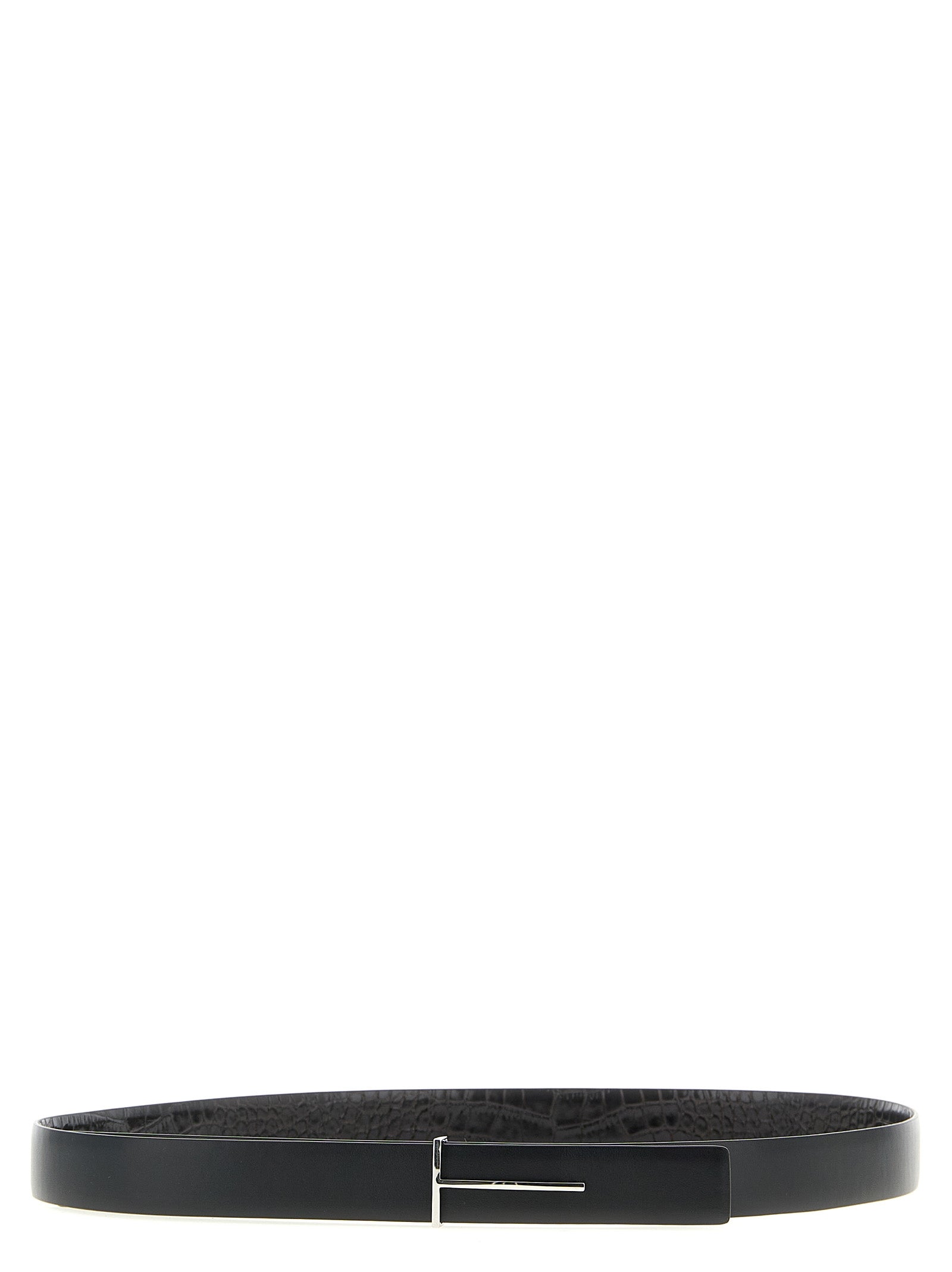 Belt by Tom Ford for men in python leather black, multicolor & print presents a artisanal silhouette from the Python Leather Belt collection, showcasing an artisanal design and refined craftsmanship for a artisanal look.