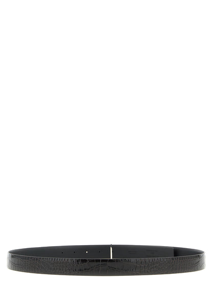 Belt by Tom Ford for men in python leather black, multicolor & print features an artisanal silhouette, showcasing the artisanal craftsmanship of the Python Leather Belt collection for a artisanal finish.