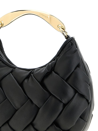 Sling Handbag by Twinset for women in polyethylene & polyurethane black features an refined silhouette, showcasing a secure zipper, ample , and versatile shoulder-strap & handle for a sophisticated refined aesthetic.