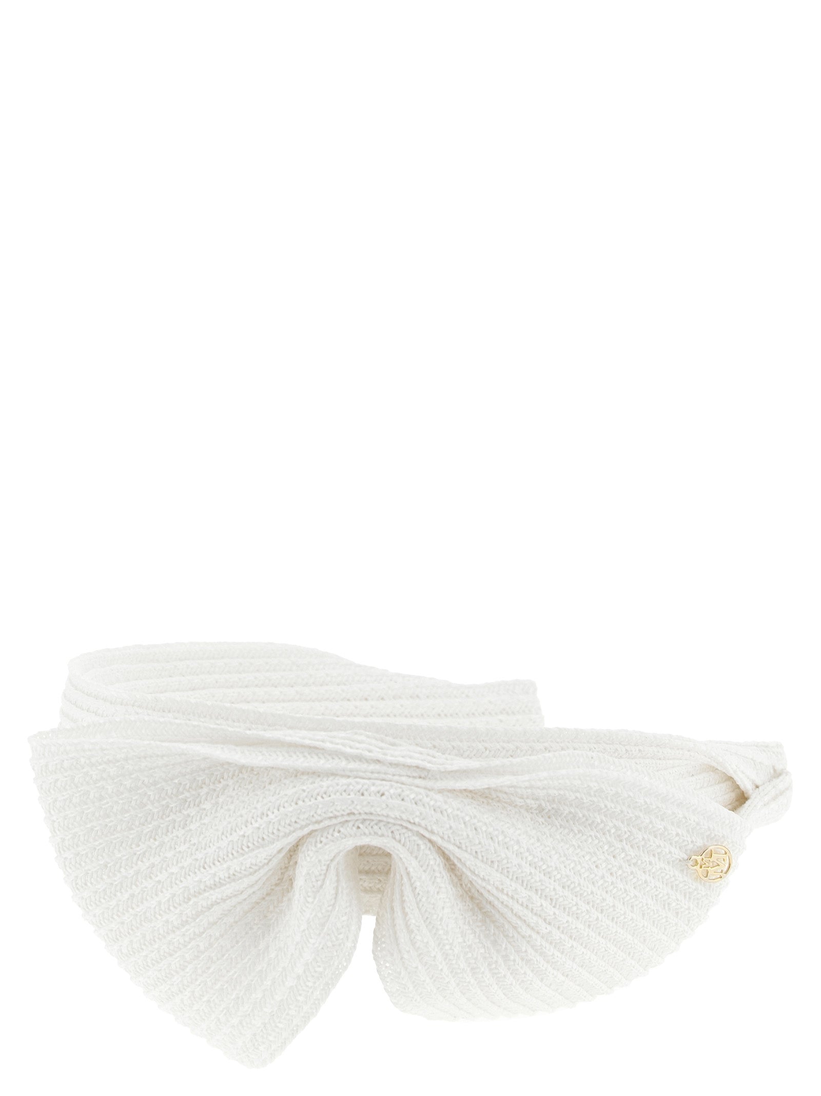 This Headband by Maison Michel for women in denim cotton white presents a ornate silhouette from the Hemp & Straw Headband collection, showcasing a ornate finish for a truly ornate aesthetic.