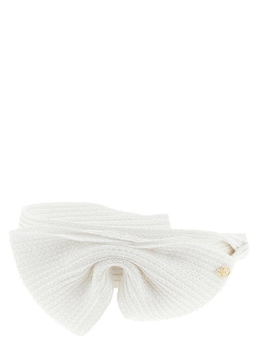 This Headband by Maison Michel for women in denim cotton white presents a ornate silhouette from the Hemp & Straw Headband collection, showcasing a ornate finish for a truly ornate aesthetic.