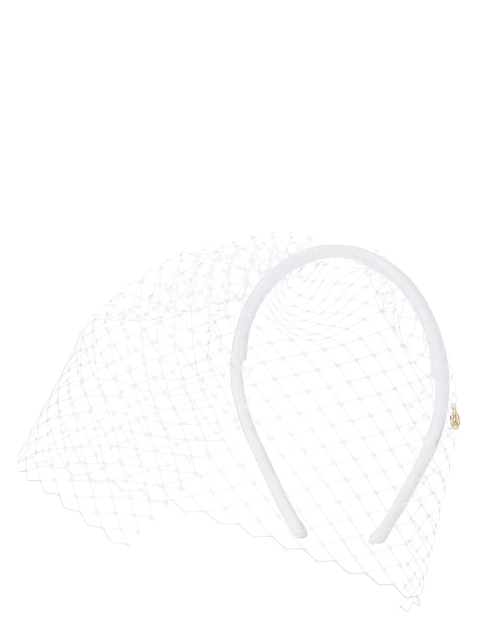Headband by Maison Michel for women in denim cotton white presents a exquisite silhouette, artfully capturing the luxury of Polyamide & Rhinestone Headband with its exquisite design.