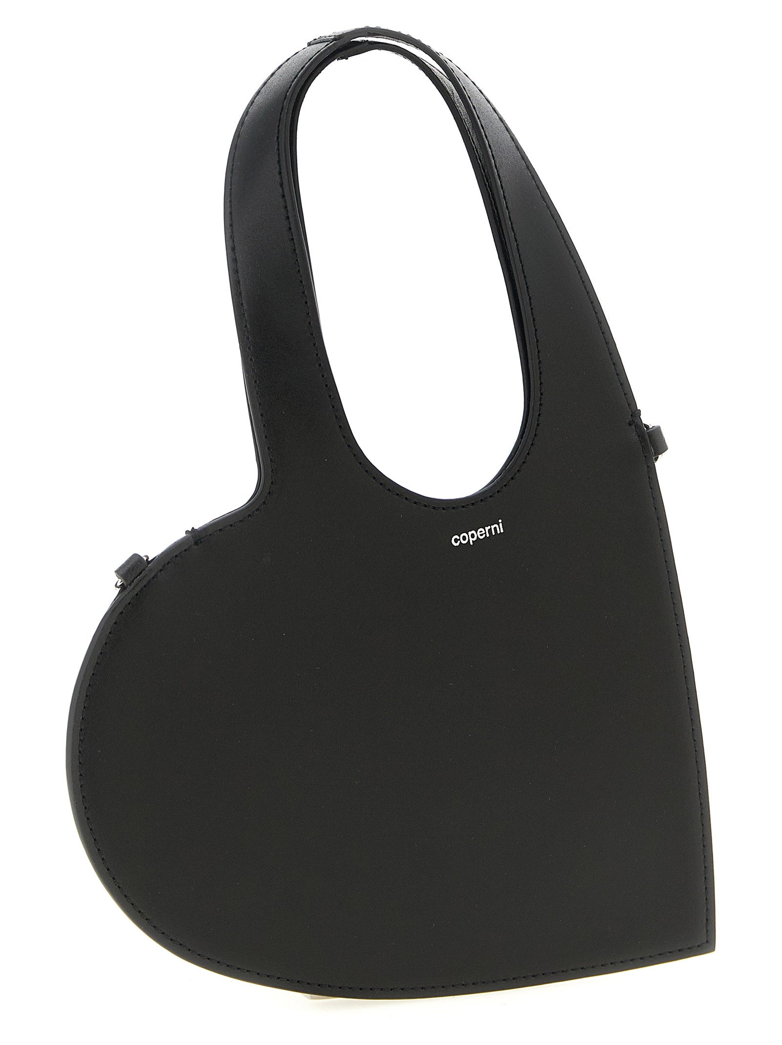 Mini Handbag by Coperni for women in leather black features a signature silhouette, showcasing a secure and signature with versatile shoulder-strap, adjustable-strap & handle for a sophisticated look.