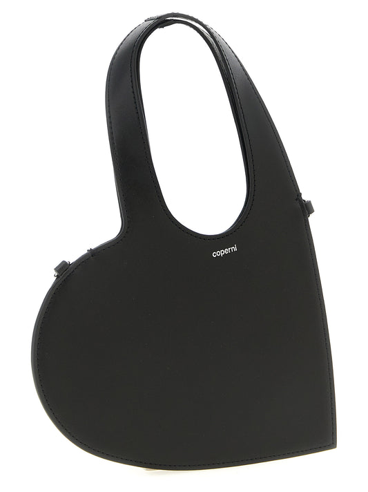 Mini Handbag by Coperni for women in leather black features a signature silhouette, showcasing a secure and signature with versatile shoulder-strap, adjustable-strap & handle for a sophisticated look.
