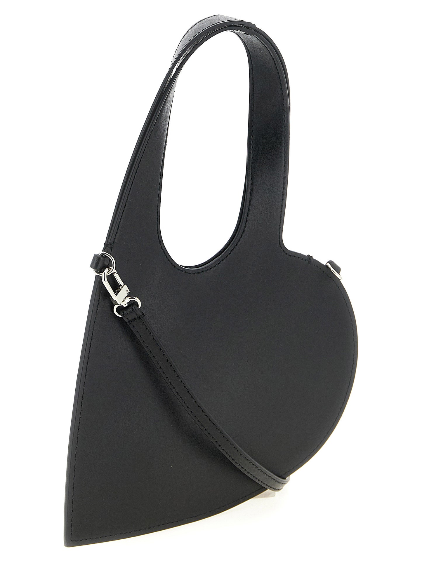 This Mini Handbag by Coperni for women in leather and black presents a sculptural silhouette featuring a secure , ample , and versatile shoulder-strap, adjustable-strap & handle for a sculptural finish.
