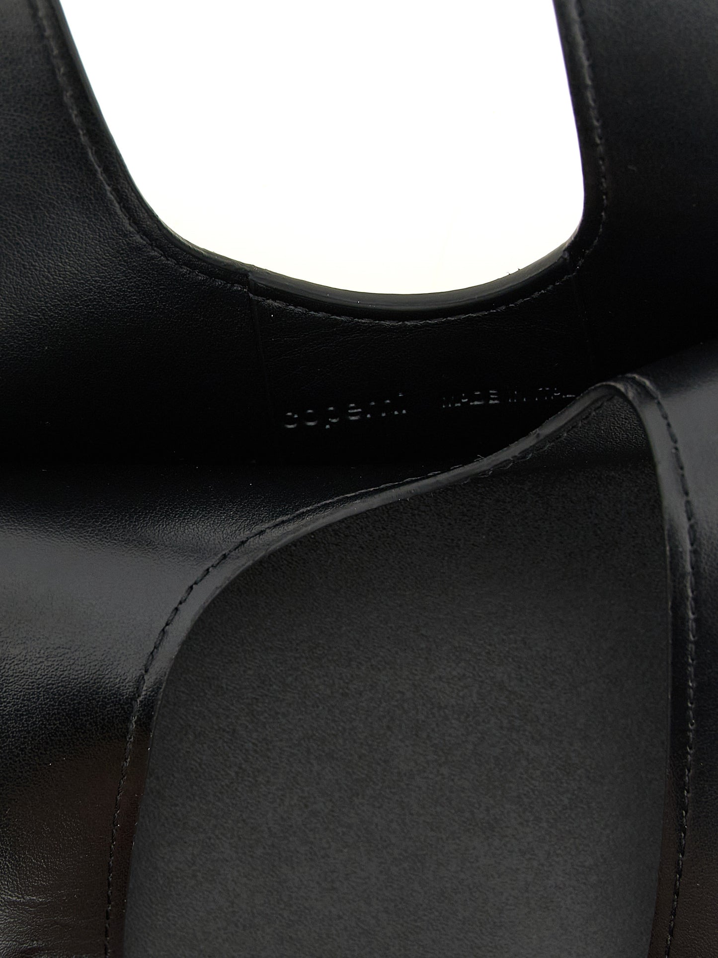 Mini Handbag by Coperni for women in leather black features a refined silhouette, showcasing a secure , organized , and versatile shoulder-strap, adjustable-strap & handle for a refined finish.
