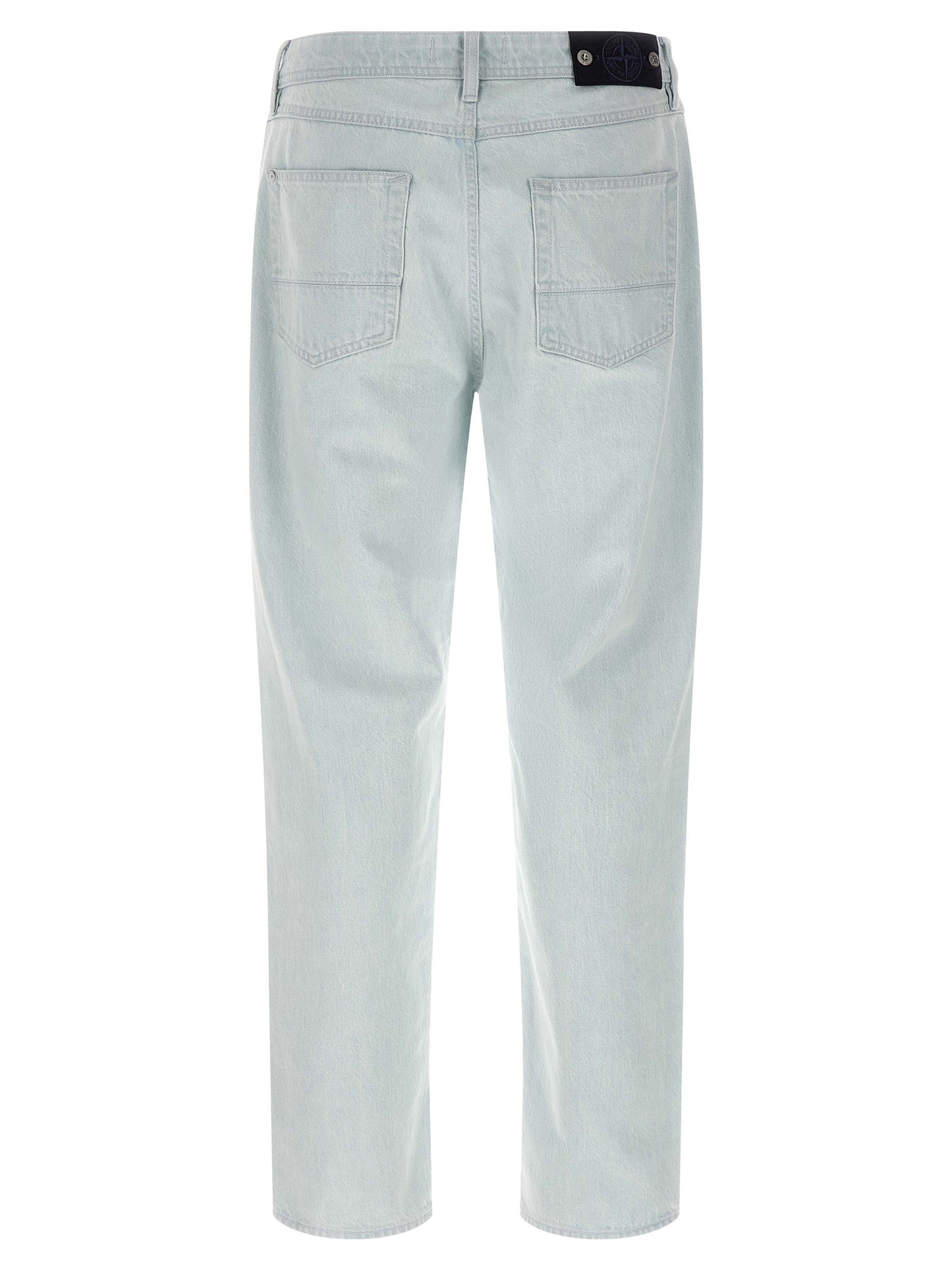 Jeans by Stone Island for men in organic cotton denim indigo & light-blue features an sophisticated and straight-leg & wide with a precise long, creating a sophisticated and sophisticated silhouette.