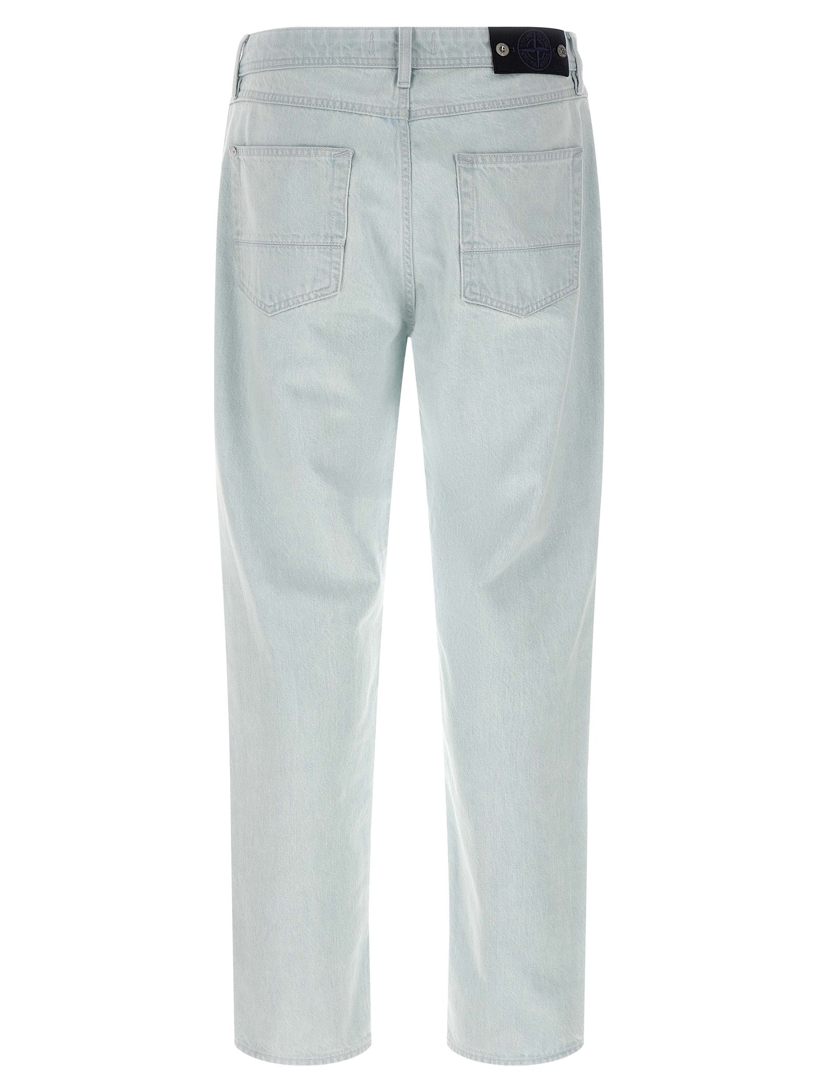 Jeans by Stone Island for men in organic cotton denim indigo & light-blue features an sophisticated and straight-leg & wide with a precise long, creating a sophisticated and sophisticated silhouette.