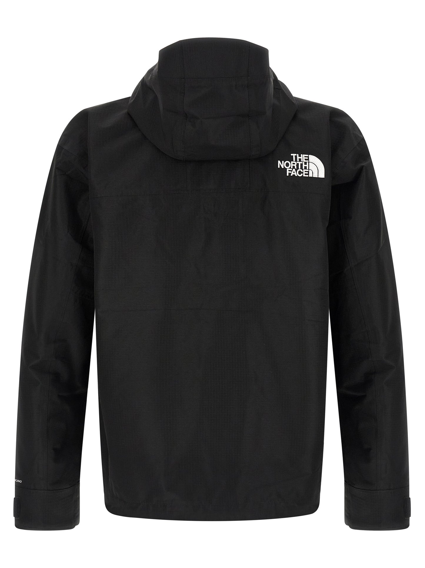 Hooded Windbreaker Jacket by The North Face for men in polyester black showcases a modern silhouette, integrating water-resistant, pockets, hooded & windproof and a modern hooded neckline for a sophisticated finish.
