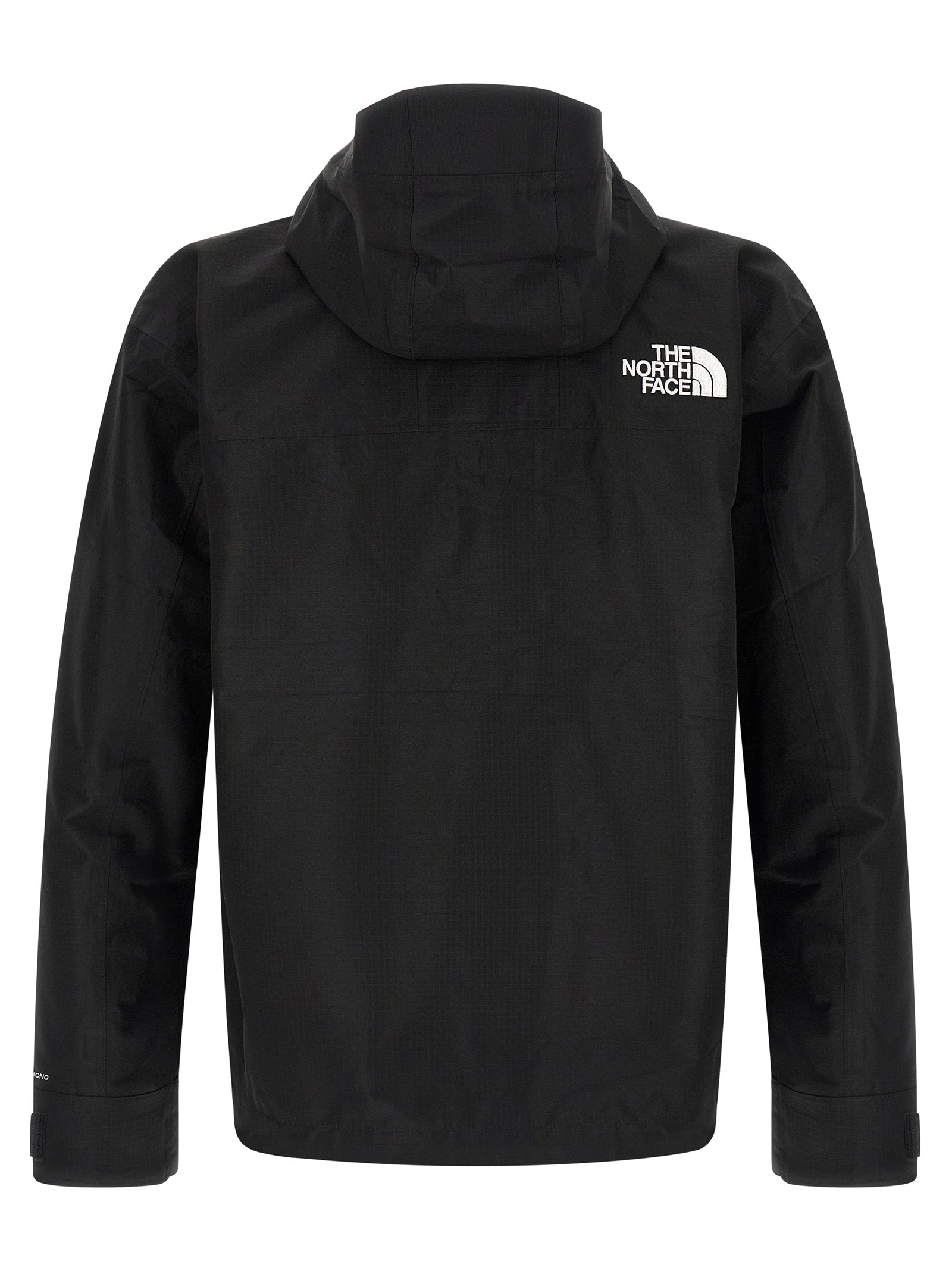 Hooded Windbreaker Jacket by The North Face for men in polyester black showcases a modern silhouette, integrating water-resistant, pockets, hooded & windproof and a modern hooded neckline for a sophisticated finish.