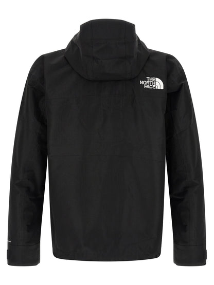 Hooded Windbreaker Jacket by The North Face for men in polyester black showcases a modern silhouette, integrating water-resistant, pockets, hooded & windproof and a modern hooded neckline for a sophisticated finish.