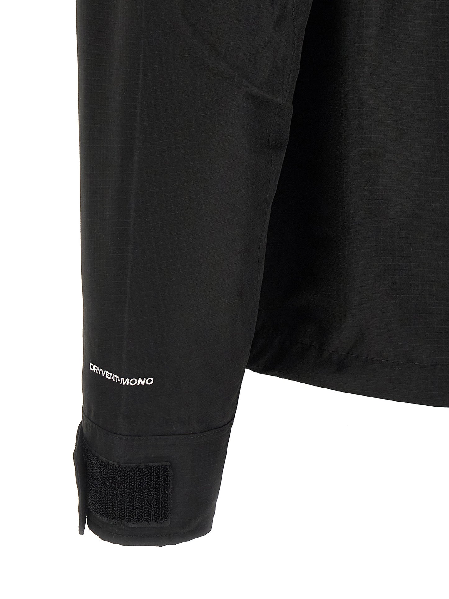 Hooded Windbreaker Jacket by The North Face for men in polyester black features an magnificent silhouette, showcasing the sophisticated hooded neckline and functional water-resistant, pockets, hooded & windproof for a premium, magnificent look.