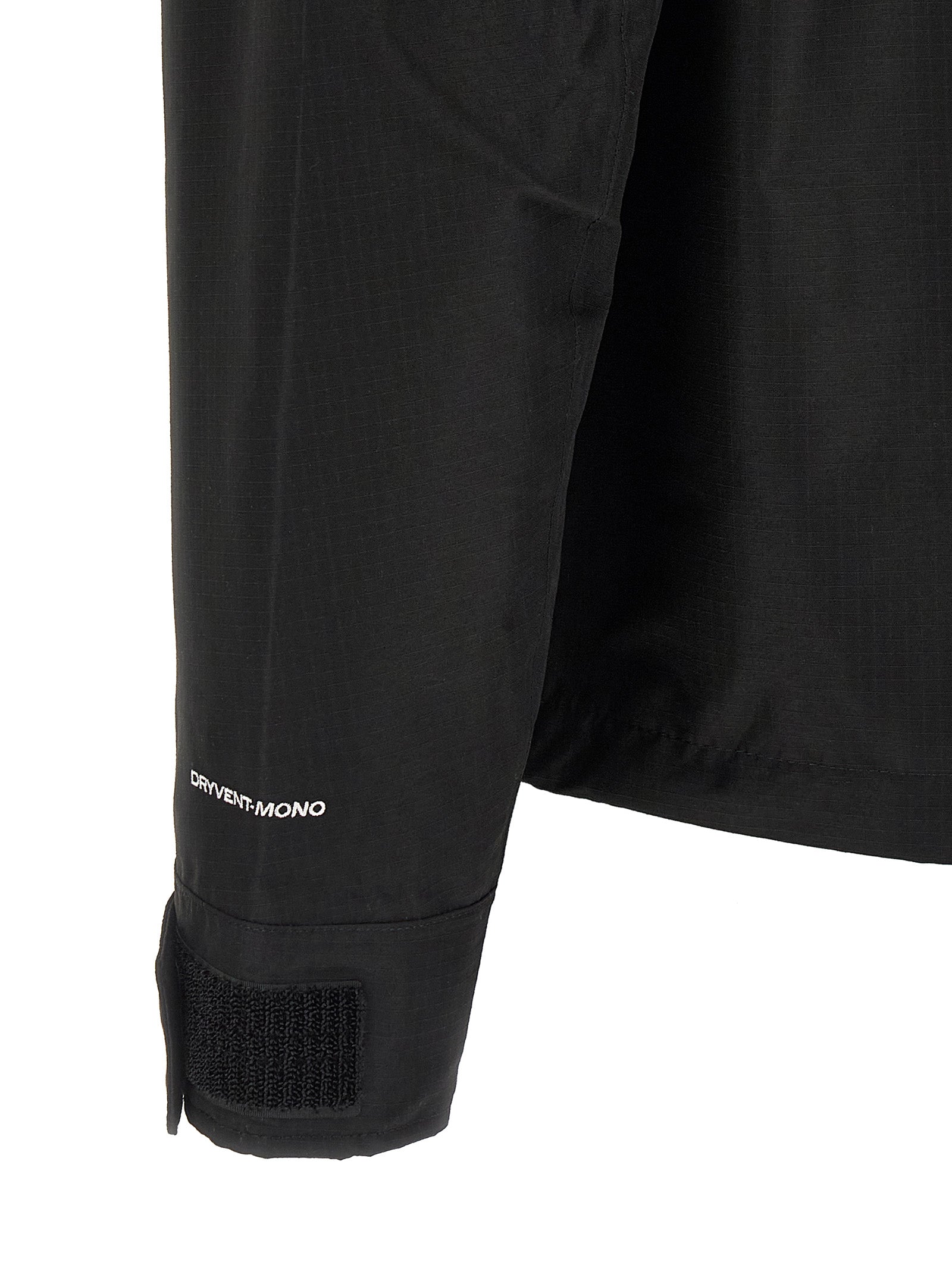 Hooded Windbreaker Jacket by The North Face for men in polyester black features an magnificent silhouette, showcasing the sophisticated hooded neckline and functional water-resistant, pockets, hooded & windproof for a premium, magnificent look.