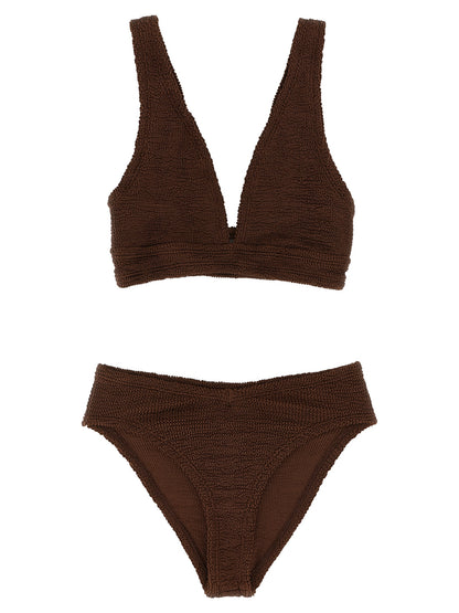 Hunza G Women's Stretch Polyamide Bikini - Brown