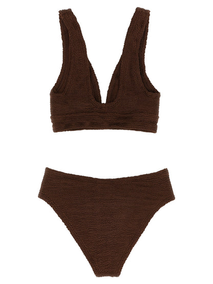 Hunza G Women's Stretch Polyamide Bikini - Brown