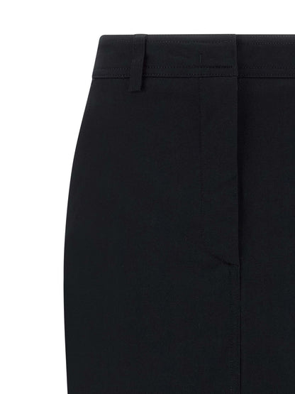 Skirt by THELATEST for women in stretch cotton black features a sublime silhouette, showcasing the sublime design of the Women's Sheath Stretch Cotton Skirt in a sophisticated midi.