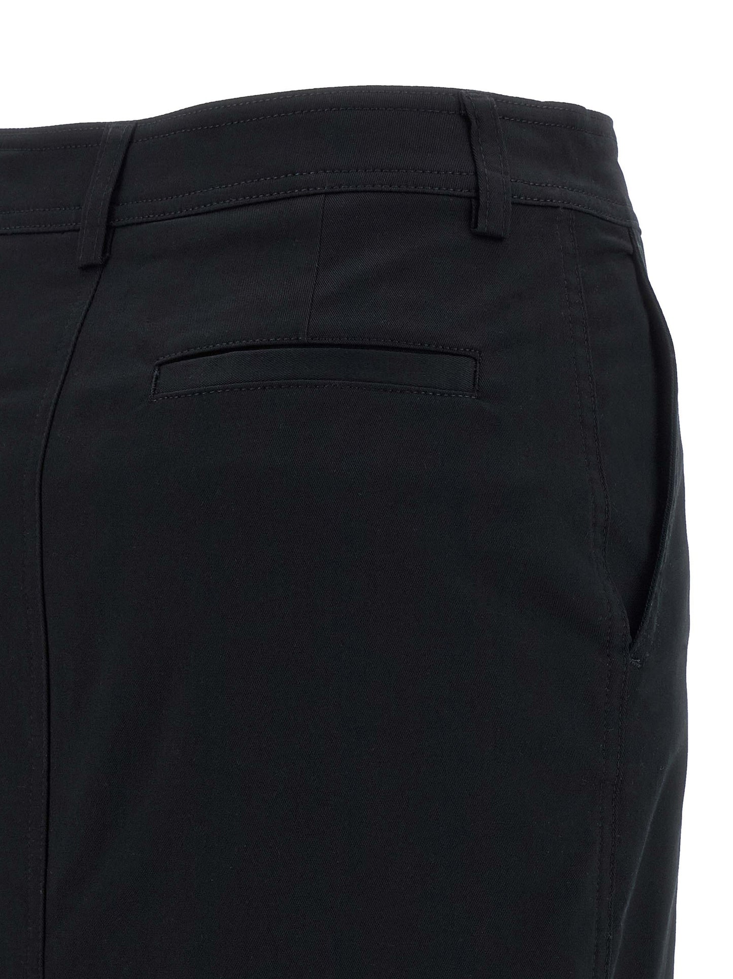 Skirt by THELATEST for women in stretch cotton black features a captivating silhouette, showcasing the captivating Women's Sheath Stretch Cotton Skirt design with a sophisticated midi for a captivating look.