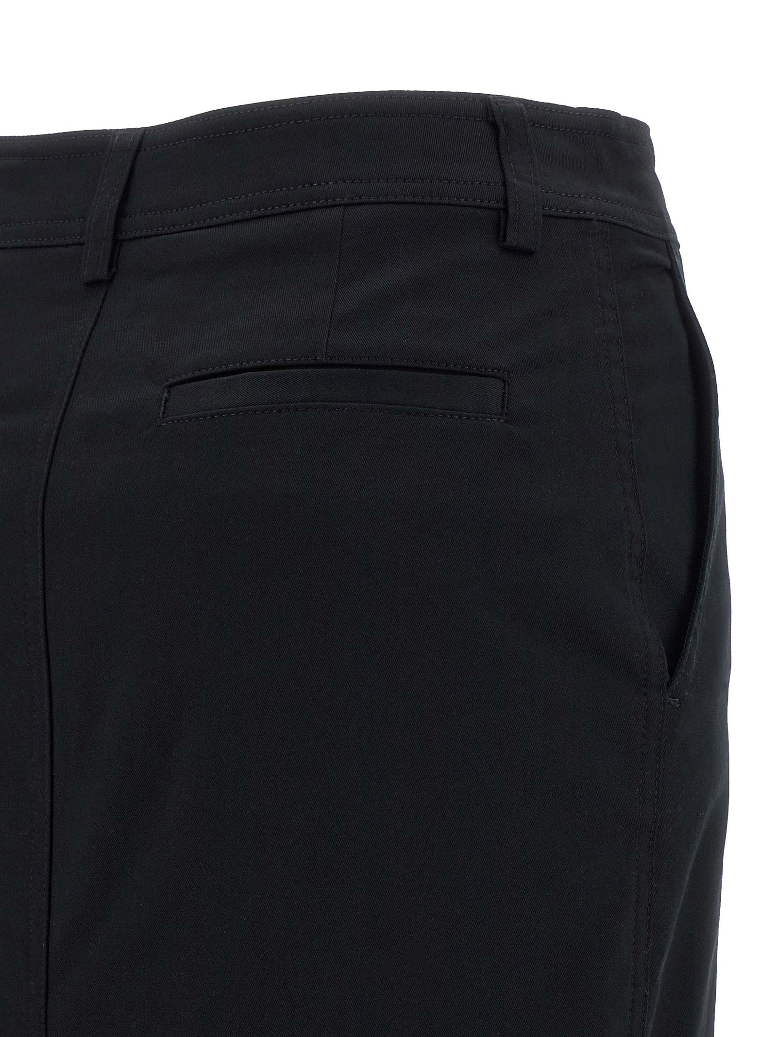 Skirt by THELATEST for women in stretch cotton black features a captivating silhouette, showcasing the captivating Women's Sheath Stretch Cotton Skirt design with a sophisticated midi for a captivating look.