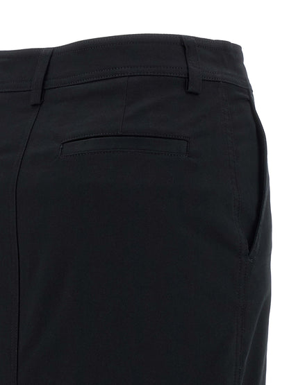 Skirt by THELATEST for women in stretch cotton black features a captivating silhouette, showcasing the captivating Women's Sheath Stretch Cotton Skirt design with a sophisticated midi for a captivating look.