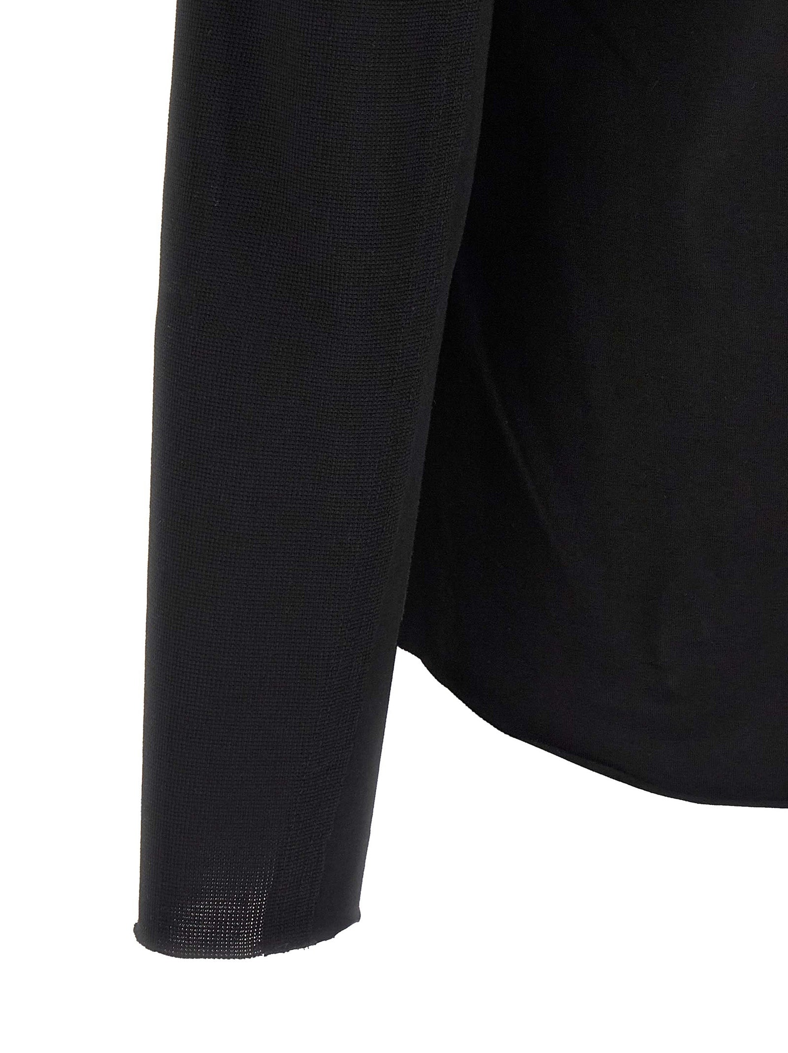 Shirt by Thom Krom for men in stretch cotton black features an polished silhouette, showcasing a sophisticated and detail for a truly polished finish.