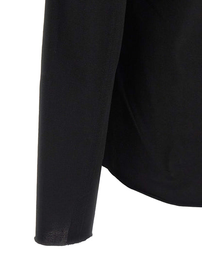 Shirt by Thom Krom for men in stretch cotton black features an polished silhouette, showcasing a sophisticated and detail for a truly polished finish.