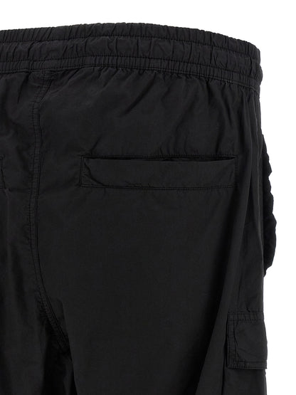 Cargo Pants by Thom Krom for men in organic cotton black presents a on trend silhouette, artfully finished with a on trend relaxed-fit, long, and for a sophisticated look.