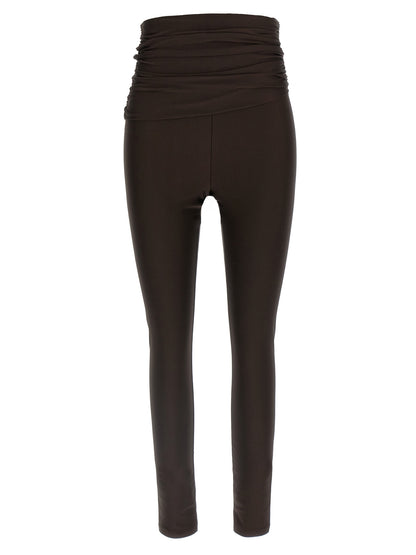 Activewear Leggings by The Andamane for women in stretch polyamide brown features a sporty leggings with a high rise and long, showcasing a sporty silhouette enhanced by innovative .