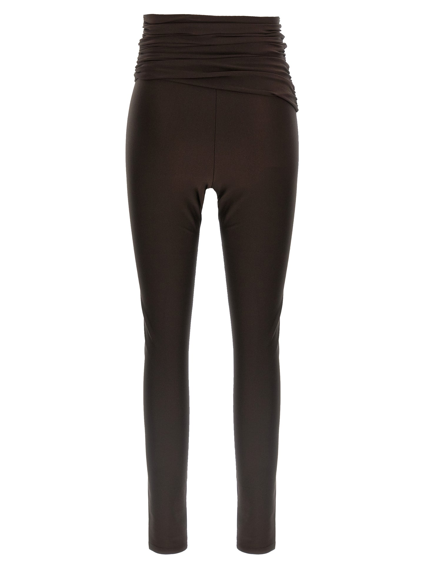 Activewear Leggings by The Andamane for women in stretch polyamide brown features an ergonomic leggings with , highlighting a ergonomic high rise and long for a premium, high-performance look.