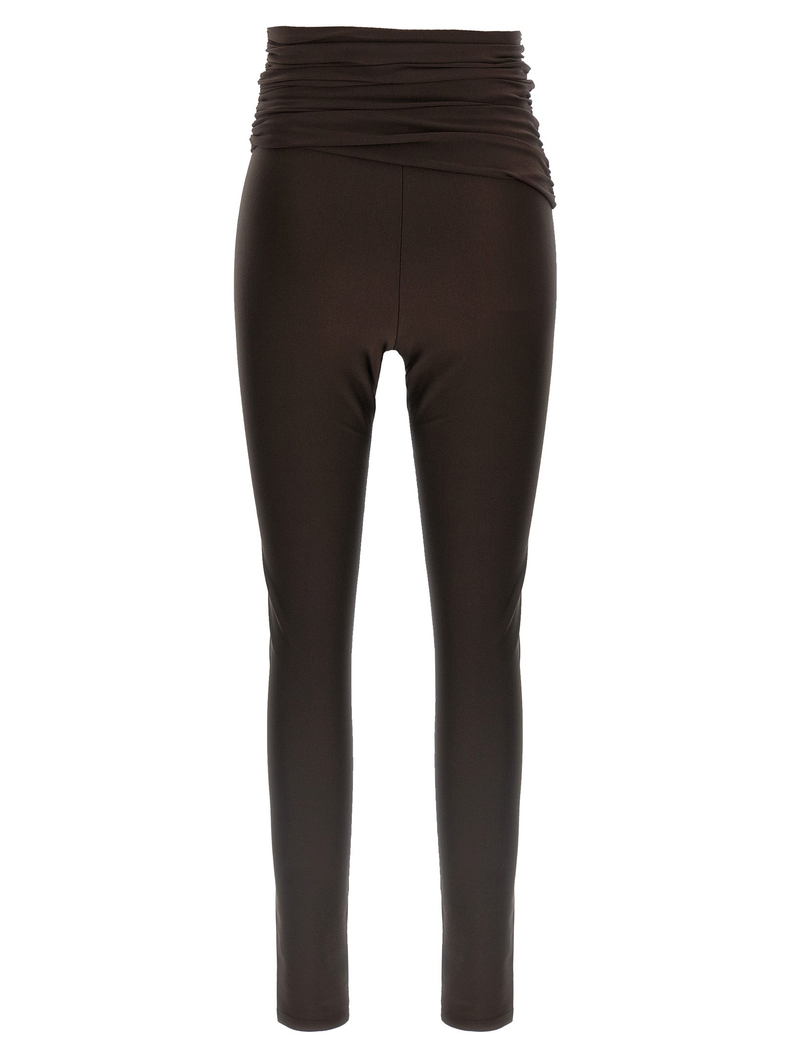Activewear Leggings by The Andamane for women in stretch polyamide brown features an ergonomic leggings with , highlighting a ergonomic high rise and long for a premium, high-performance look.