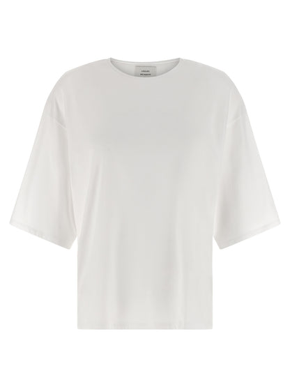 Loulou De Saison Lou Women's Short-Sleeve Crew Neck Cotton T-Shirt - White