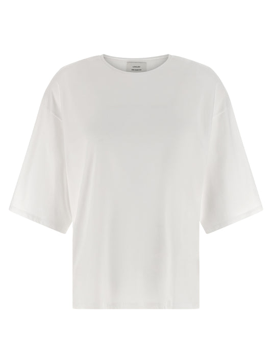Loulou De Saison Lou Women's Short-Sleeve Crew Neck Cotton T-Shirt - White