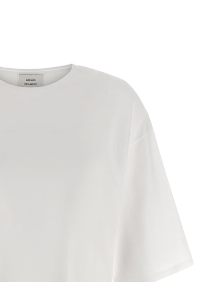 Loulou De Saison Lou Women's Short-Sleeve Crew Neck Cotton T-Shirt - White