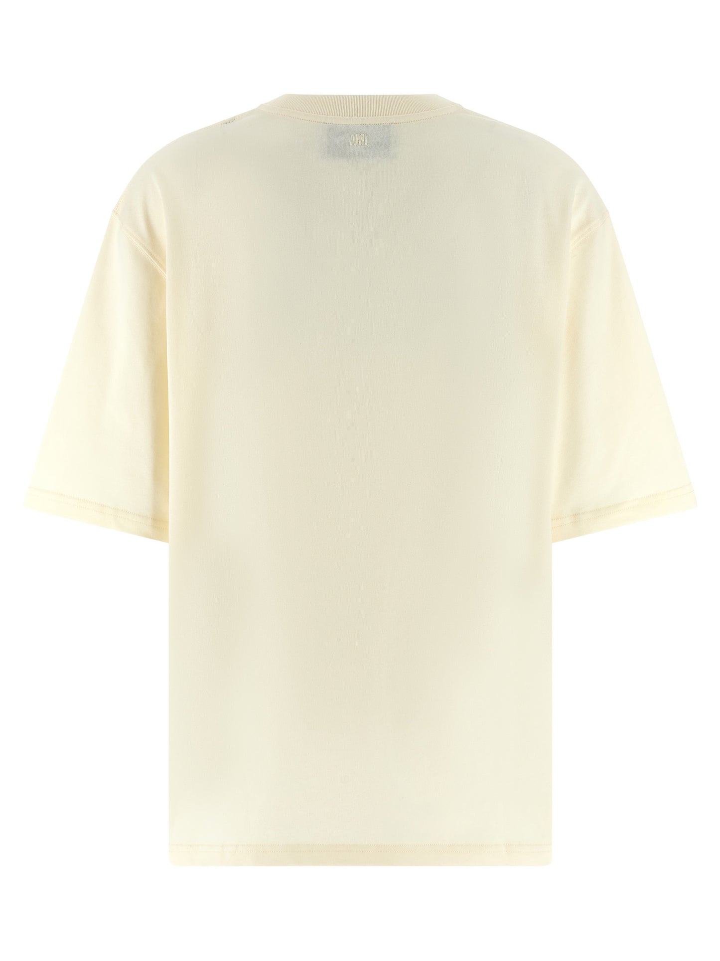 T-Shirt by Ami Paris for women in cotton beige features an on trend silhouette, perfectly showcasing a on trend and crew neckline for an elevated aesthetic.