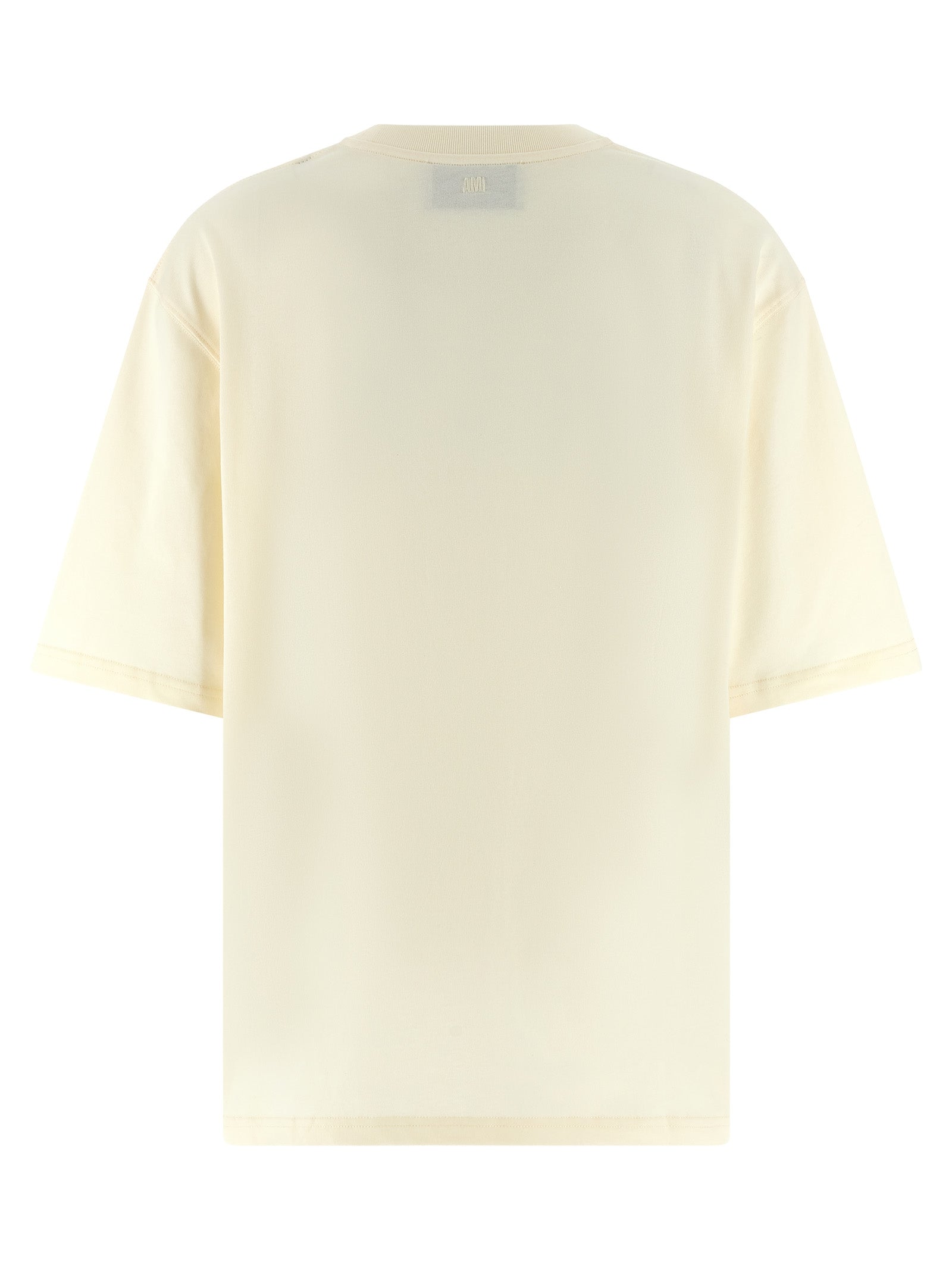 T-Shirt by Ami Paris for women in cotton beige features an on trend silhouette, perfectly showcasing a on trend and crew neckline for an elevated aesthetic.