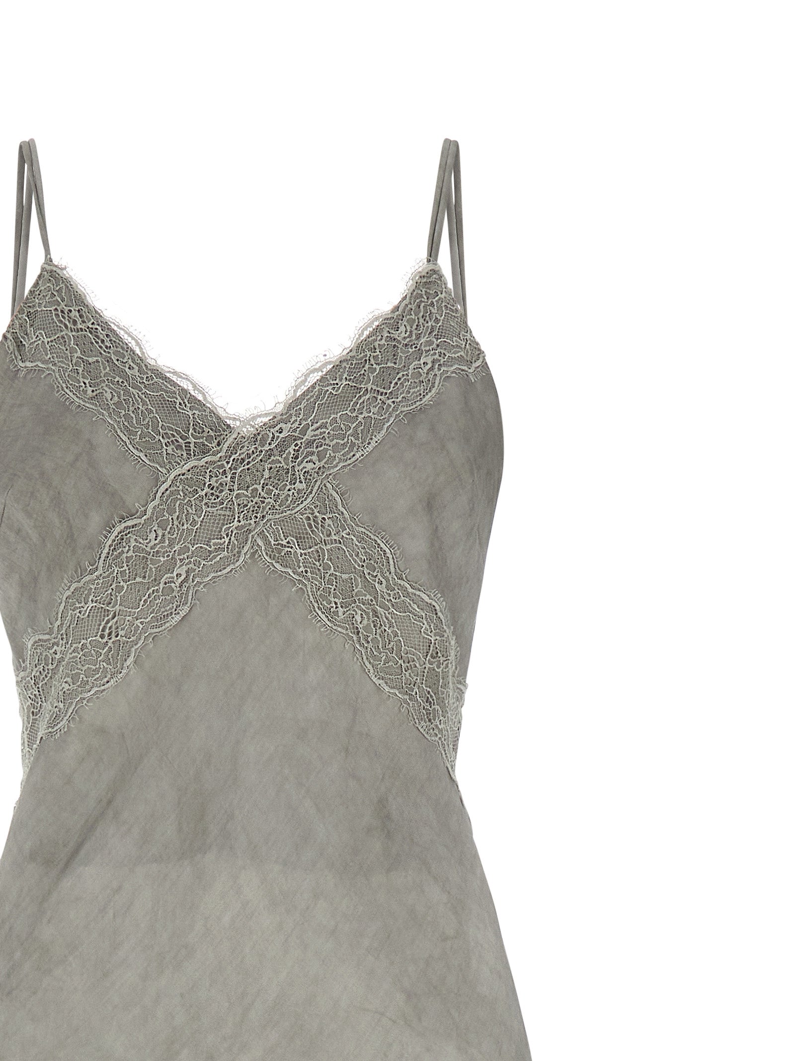 Dress by The Andamane for women in satin viscose gray features an eye catching silhouette with a sophisticated wide-neck neckline, elegant , and a refined long for a eye catching aesthetic.