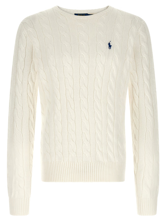 Cardigan by Polo Ralph Lauren for men in cotton white & patterned features an impeccable silhouette, showcasing a sophisticated crew neckline and detail for a truly impeccable finish.