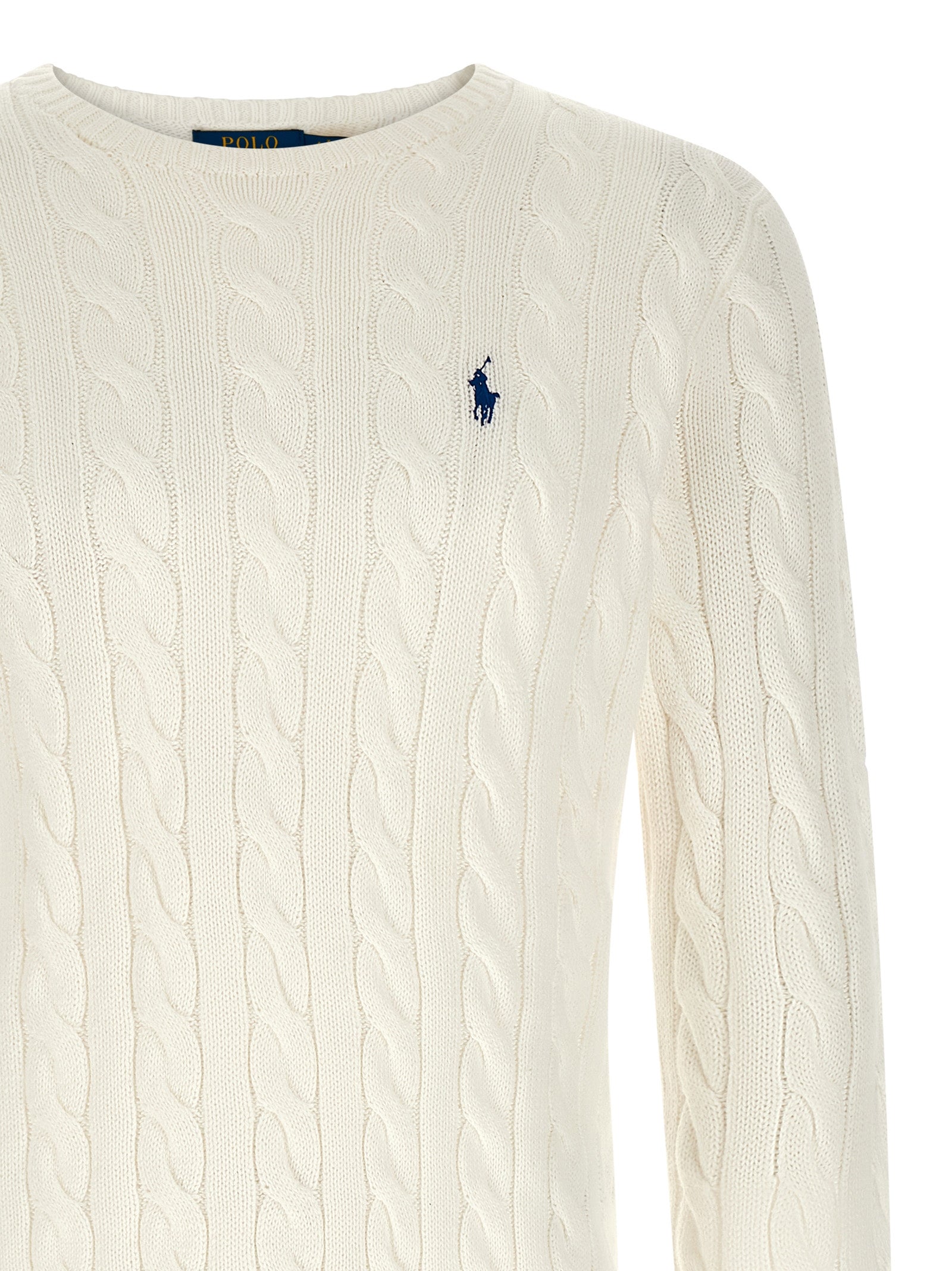 Cardigan by Polo Ralph Lauren for men in cotton white & patterned features an impeccable silhouette, showcasing a sophisticated crew neckline and detail for a truly impeccable finish.