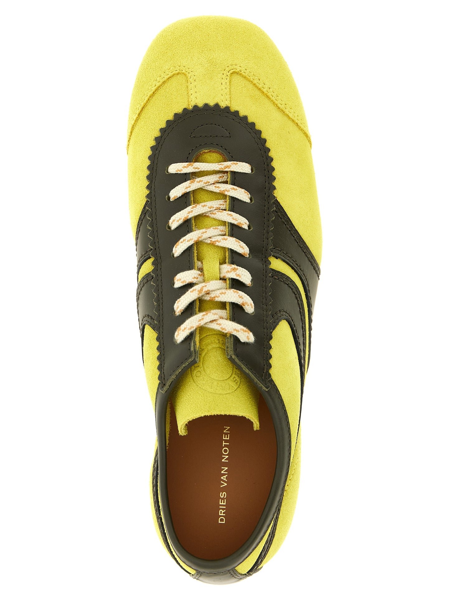 Sneakers by Dries Van Noten for women in suede calfskin leather bicolour & yellow features an timeless silhouette from the Women's Fashion Suede Calfskin Leather Sneakers collection, showcasing a signature fashion style with an timeless finish.