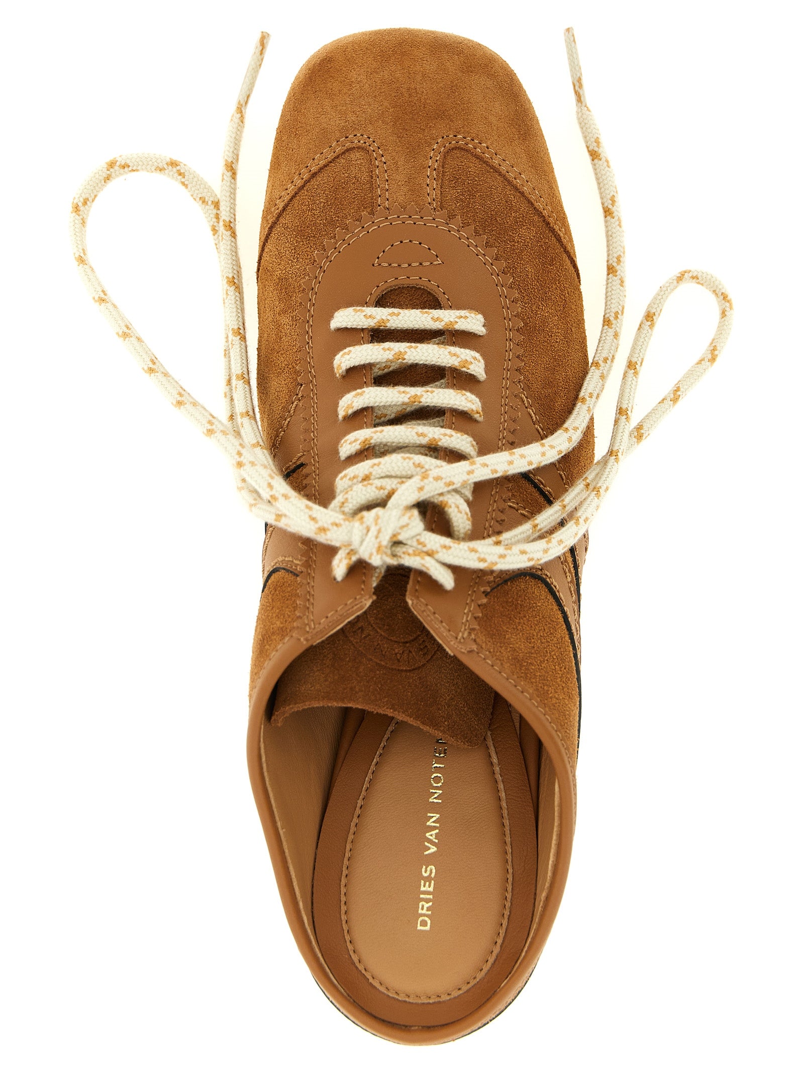 Sneakers by Dries Van Noten for women in suede calfskin leather brown features an versatile design from the Women's Fashion Suede Calfskin Leather Sneakers collection, highlighting a versatile fashion style for a premium, high-fashion look.