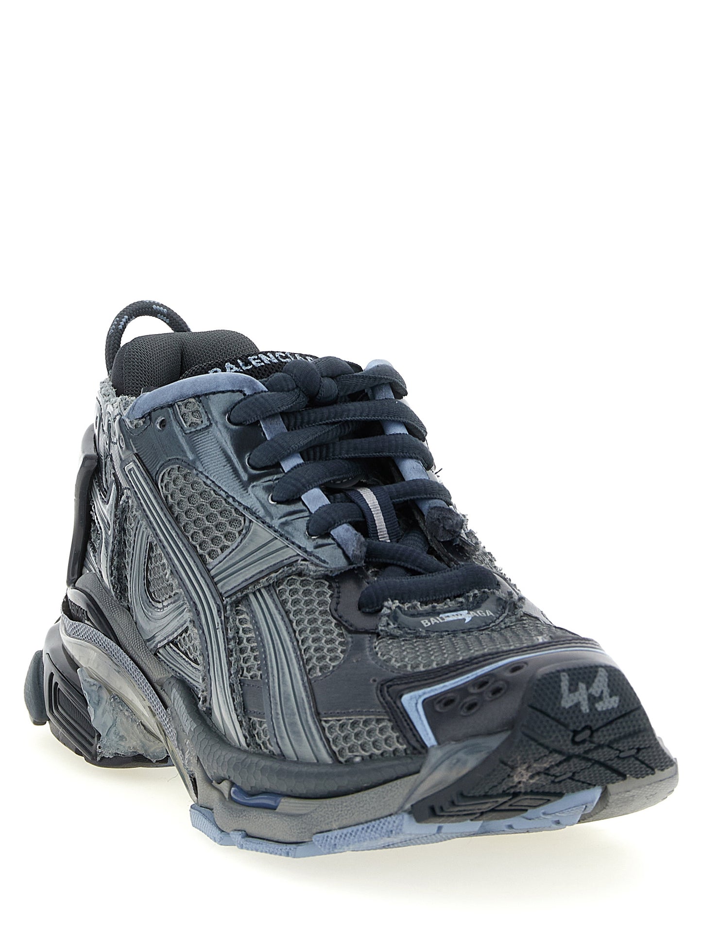 Athletic Sneakers by Balenciaga for men in polyester polyethylene & polyurethane gray features an exquisite silhouette, showcasing the premium athletic style of the Men's Athletic Polyester Polyethylene & Polyurethane Sneakers with an exquisite finish.