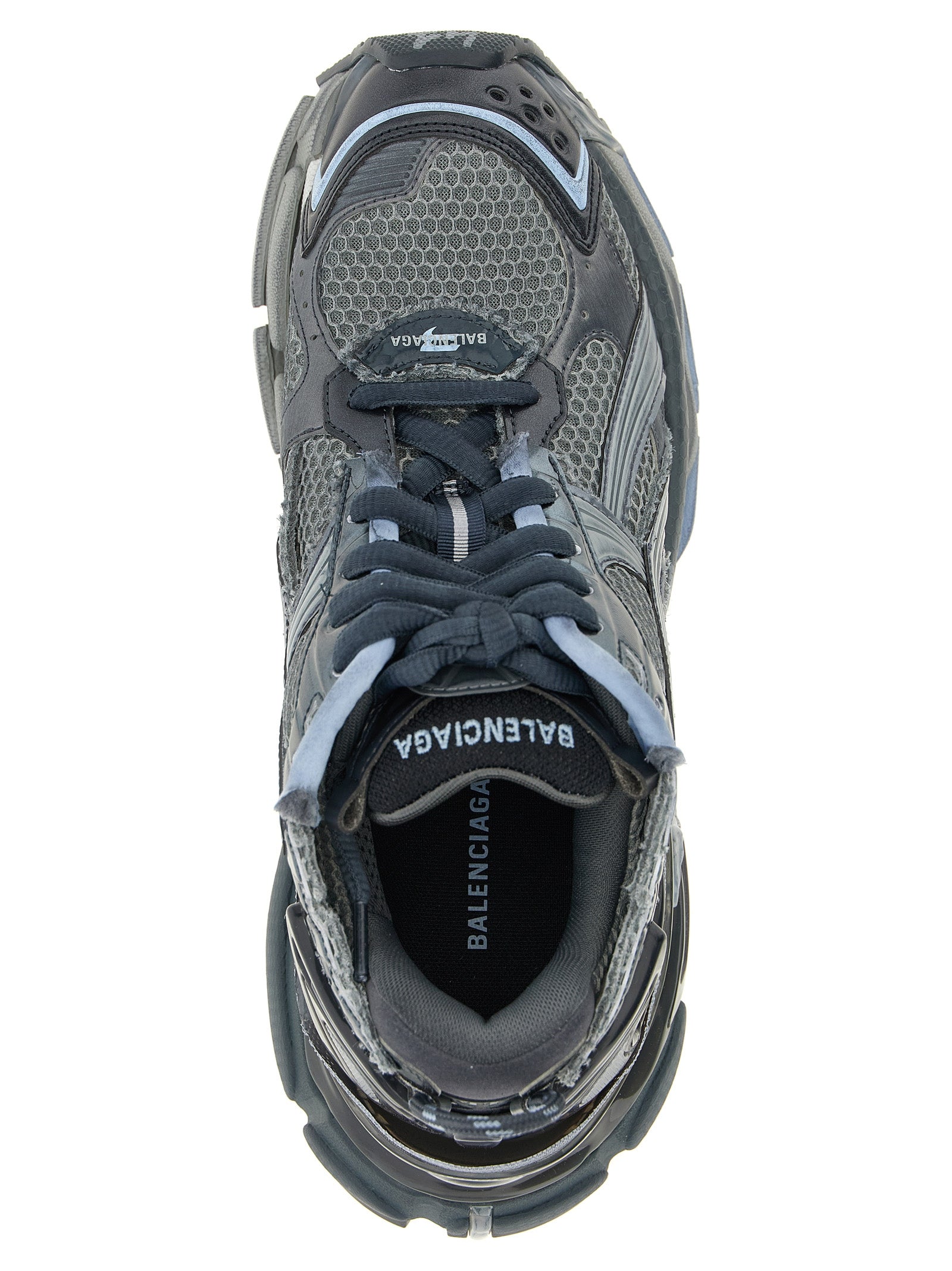 Athletic Sneakers by Balenciaga for men in polyester polyethylene & polyurethane gray showcases an impeccable silhouette, defined by an impeccable athletic style design that perfectly captures the essence of the Men's Athletic Polyester Polyethylene & Polyurethane Sneakers.