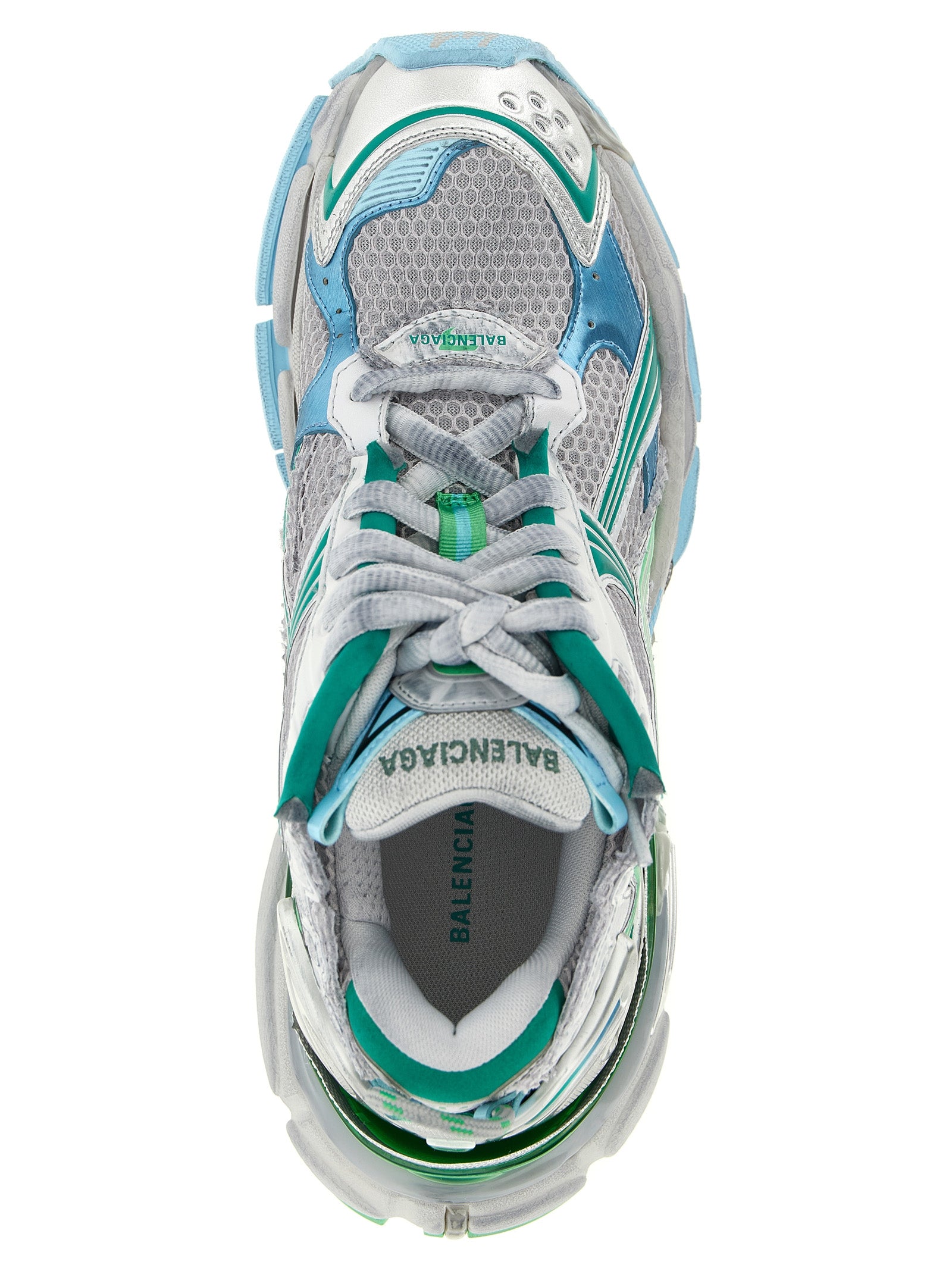Athletic Sneakers by Balenciaga for men in polyester polyethylene & polyurethane multicolor showcases an impeccable silhouette, defined by an impeccable athletic style design that perfectly captures the essence of the Men's Athletic Polyester Polyethylene & Polyurethane Sneakers.