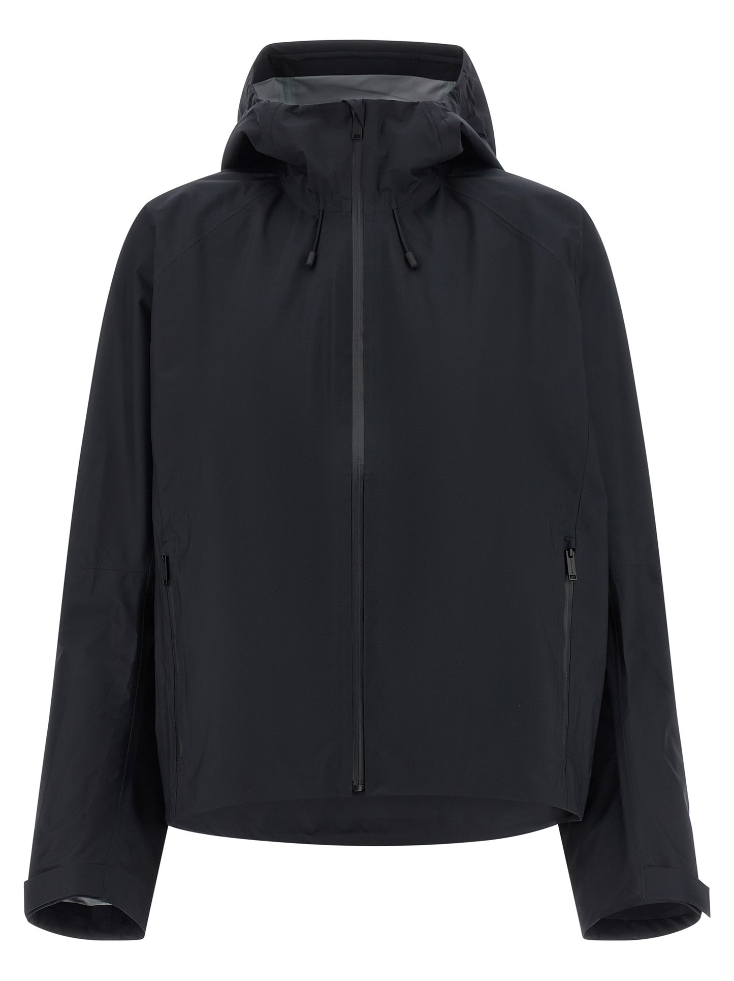 Hooded Windbreaker Jacket by Canada Goose for women in polyester black & print features an magnificent silhouette, showcasing the sophisticated hooded neckline and functional hooded & windproof for a premium, magnificent look.