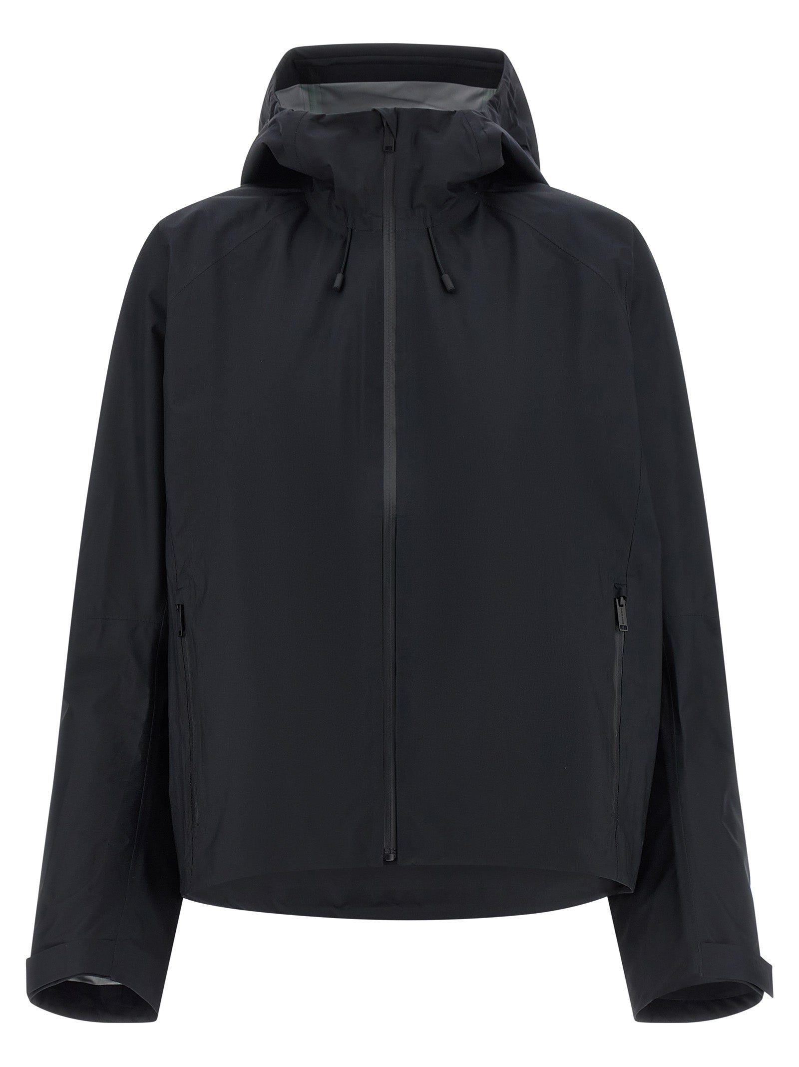 Hooded Windbreaker Jacket by Canada Goose for women in polyester black & print features an magnificent silhouette, showcasing the sophisticated hooded neckline and functional hooded & windproof for a premium, magnificent look.