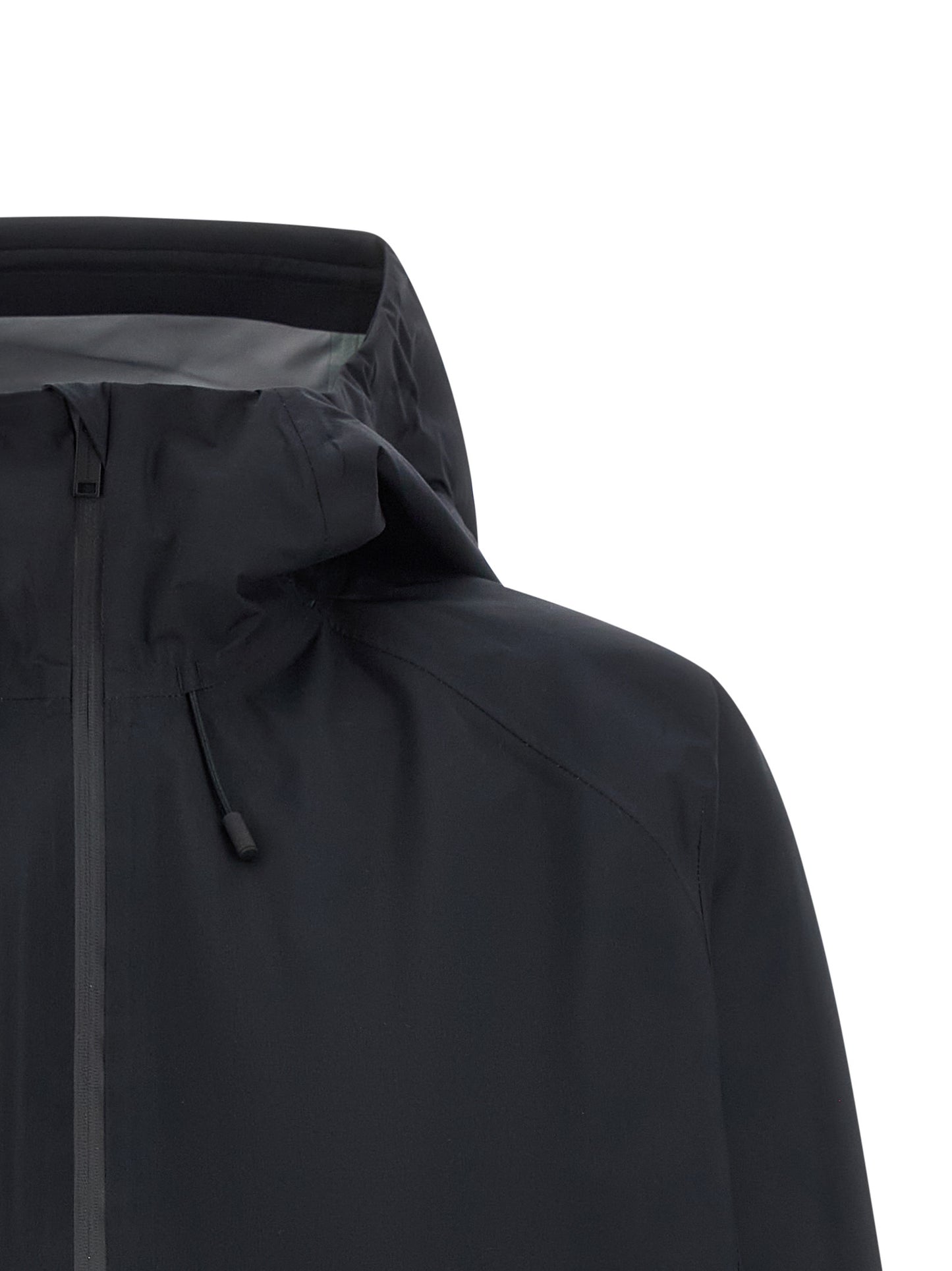 Hooded Windbreaker Jacket by Canada Goose for women in polyester black & print features an perennial silhouette with a refined hooded neckline and perennial hooded & windproof for a sophisticated weather-resistant look.