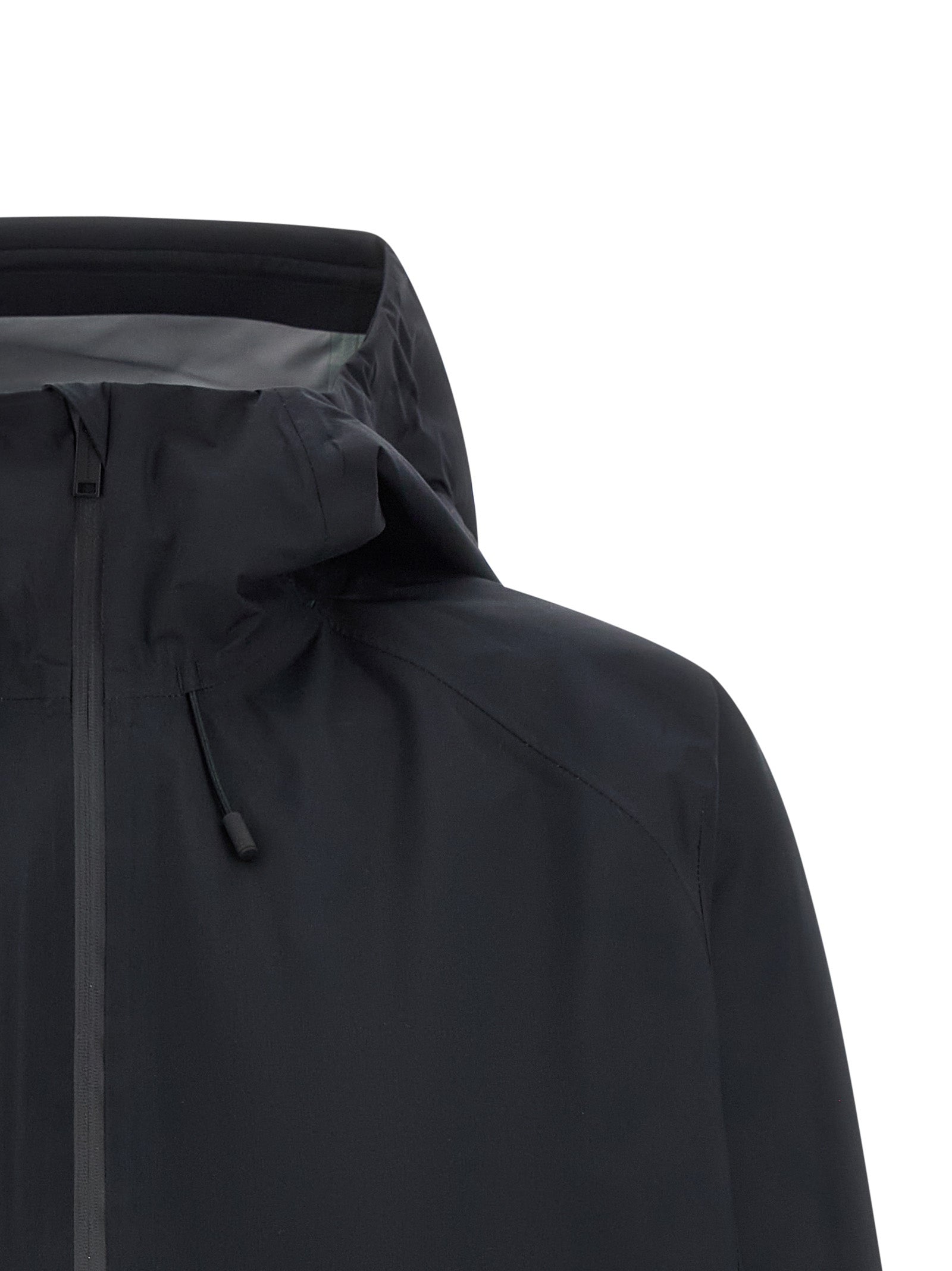 Hooded Windbreaker Jacket by Canada Goose for women in polyester black & print features an perennial silhouette with a refined hooded neckline and perennial hooded & windproof for a sophisticated weather-resistant look.