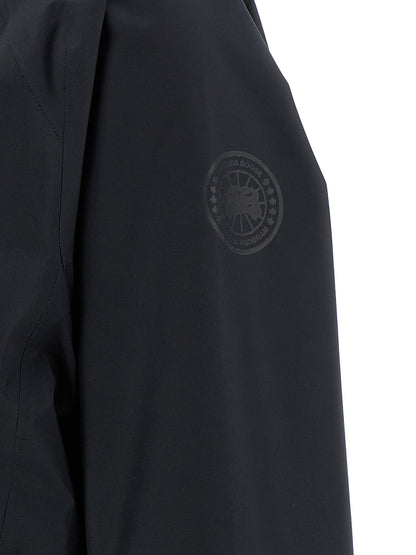 Hooded Windbreaker Jacket by Canada Goose for women in polyester black & print showcases a modern silhouette, integrating hooded & windproof and a modern for a sophisticated finish.