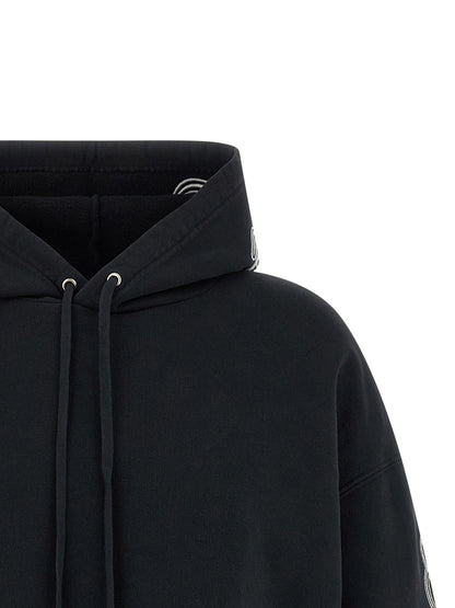 Sweatshirt Hoodie by Balenciaga for women in cotton black features an dramatic silhouette, showcasing a sophisticated hooded neckline and dramatic for a refined, modern aesthetic.