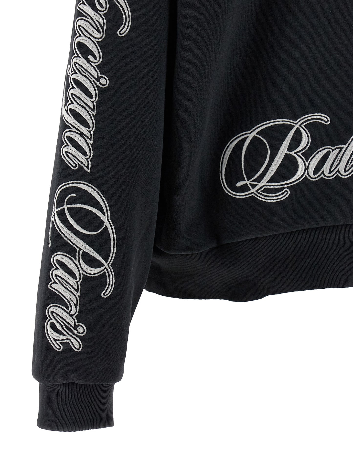 Sweatshirt Hoodie by Balenciaga for women in cotton black features a authentic silhouette, showcasing a sophisticated and authentic detail for a refined finish.